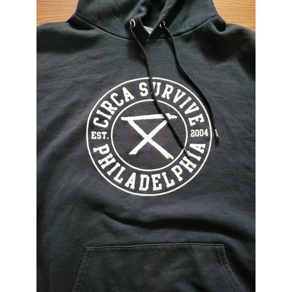 Circa Survive Philadelphia Band Hoodie Sweatshirt Champion Tag Size Large Y2K - Picture 2 of 7